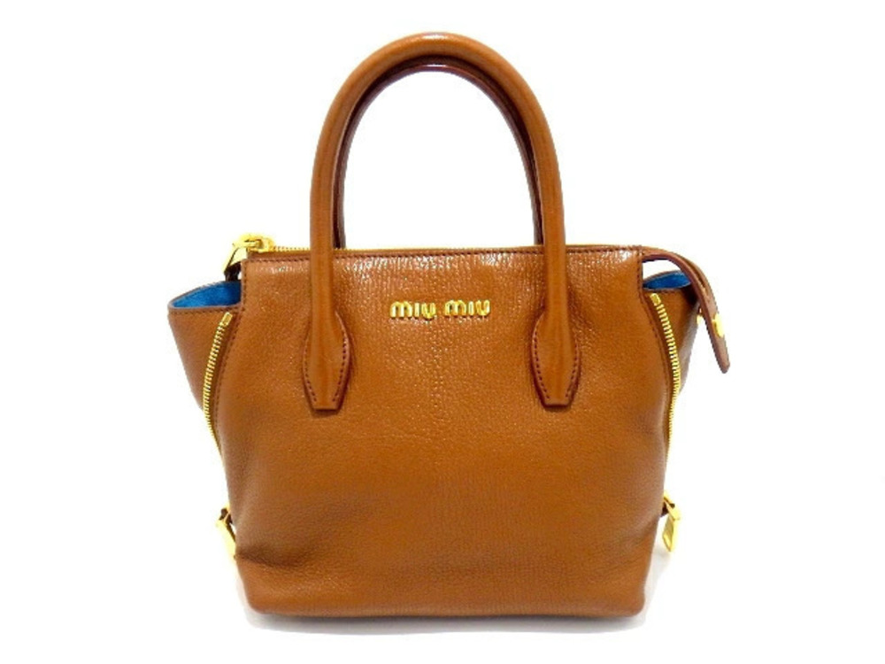 Miu Miu Handbag Madras Brown